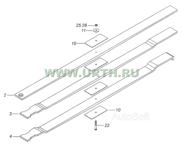 65115-2902012-10 Рессора передняя